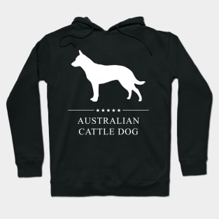 Australian Cattle Dog White Silhouette Hoodie